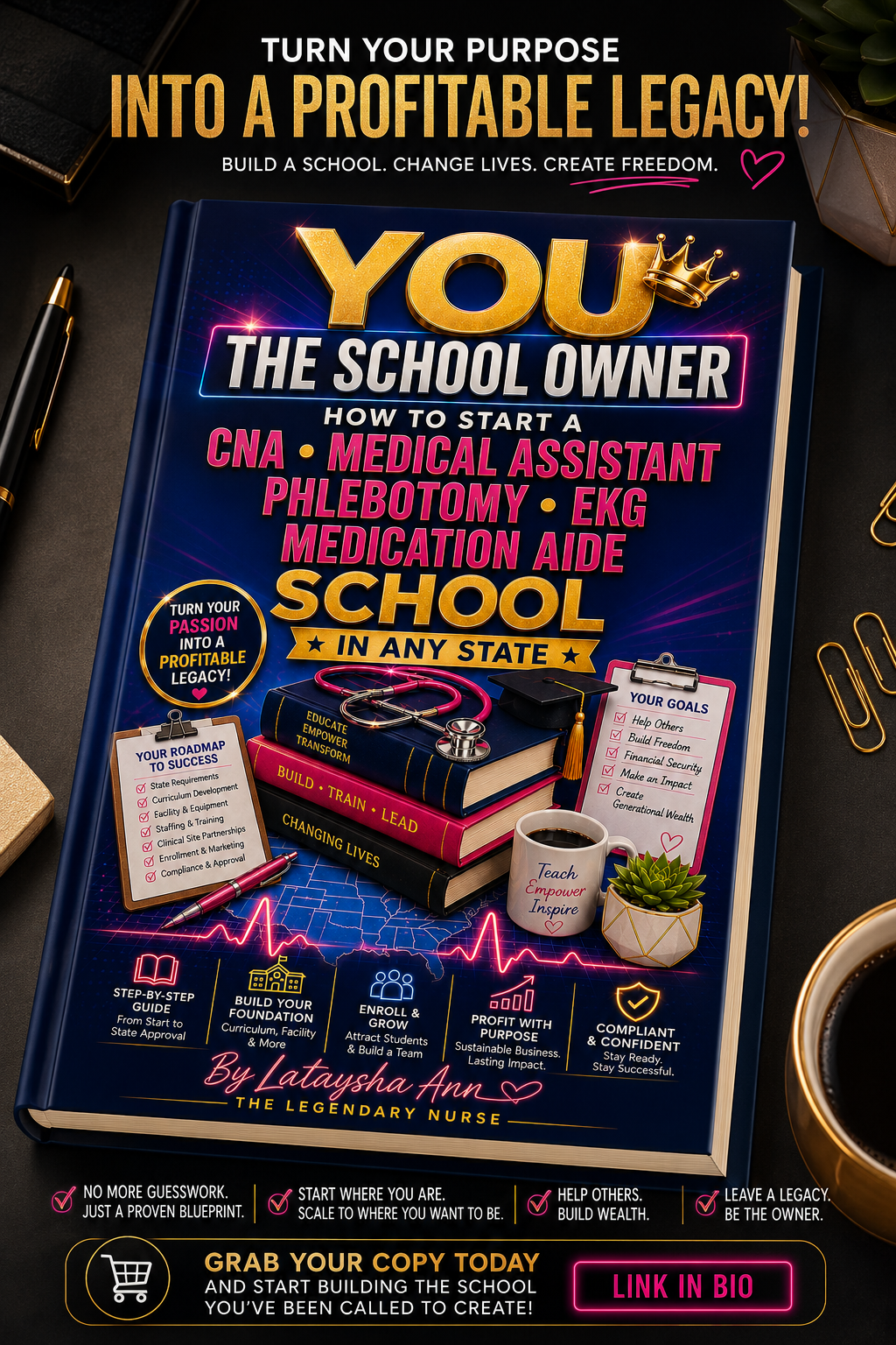 You the school owner book | How to start CNA, Phlebotomy, EKG, Medication aide, and Medical assistant school